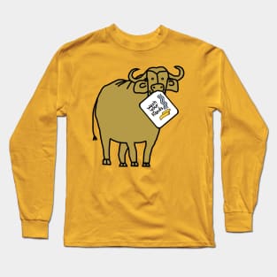 Funny Gold Ox Says Wash Your Hands Long Sleeve T-Shirt